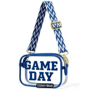 Blue Clear Crossbody Bag with Strap